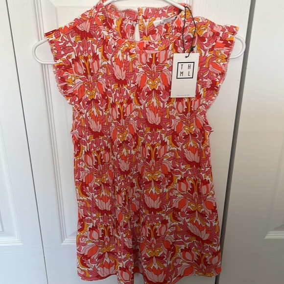 THML Floral Pleated Top - Picture 2 of 6